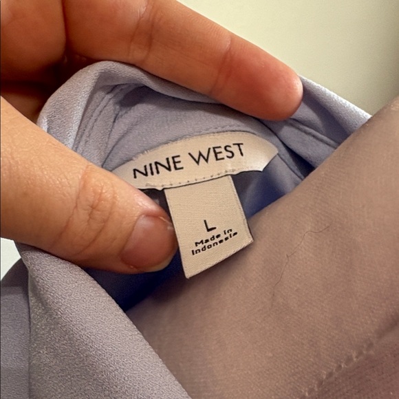 [Nine West] Lavender Button-Front Dress - Size Large - Picture 3 of 5